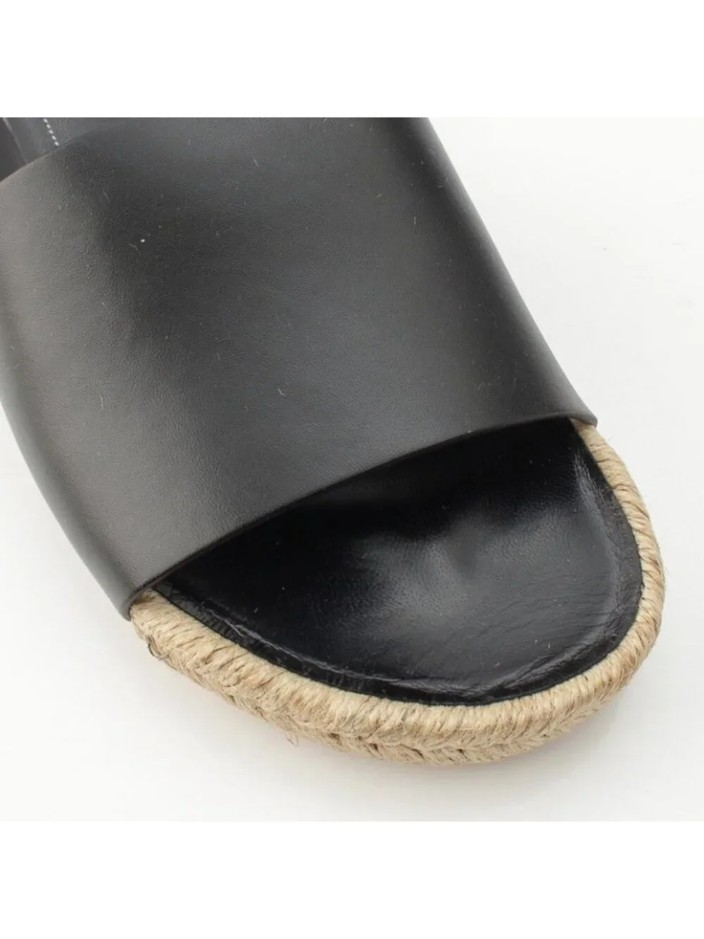 Balenciaga Leather Espadrille Sandals Black 38 - Picture 6 of 10